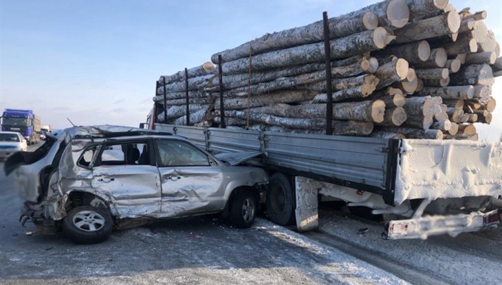 Два человека пострадали в ДТП с участием лесовоза под Томском