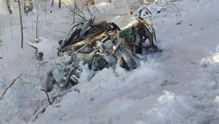 Водитель легковушки погиб в ДТП с грузовиком на томской трассе