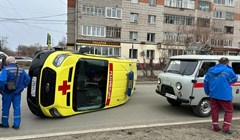 Скорая попала в ДТП на улице Водяной в Томске