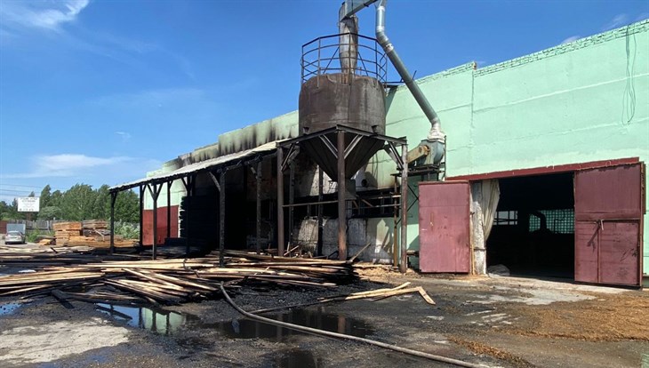 Пожар на производстве пиломатериалов произошел на Мичурина в Томске