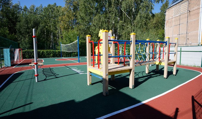 Открыта спортивная площадка в детском саду Краснокамска