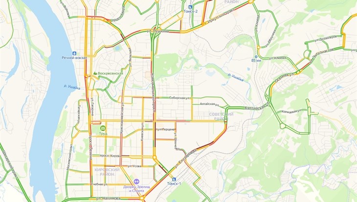 Пробки томск сейчас онлайн карта смотреть онлайн бесплатно