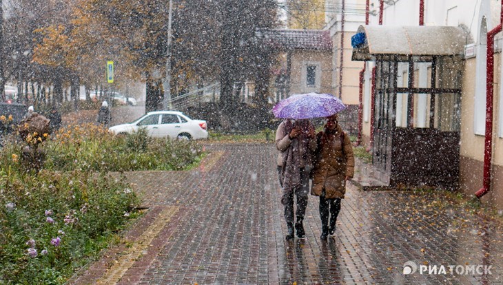 Мокрый снег и ветер ожидаются в Томске во вторник