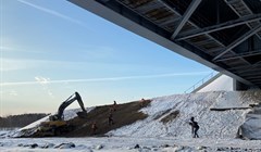 Ремонт дамбы у моста в Томске затягивается, нужно греть залитый бетон