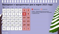 Как отдыхаем 8 Марта 2025 года: календарь будней и выходных