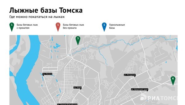 Томск академгородок карта