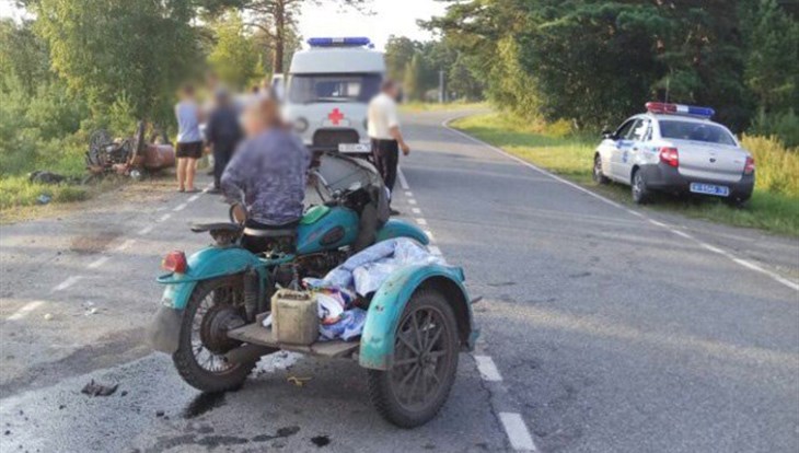Женщина погибла при столкновении мотоциклов под Томском